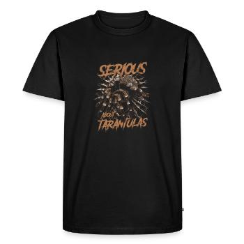 Serious About Tarantulas Pet Spider Owner - Men's Premium Organic T-Shirt - black - Front - Nico (187cm)