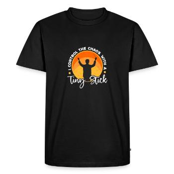 Music Director I Control The Chaos Music Lover - Men's Premium Organic T-Shirt - black - Front - Nico (187cm)