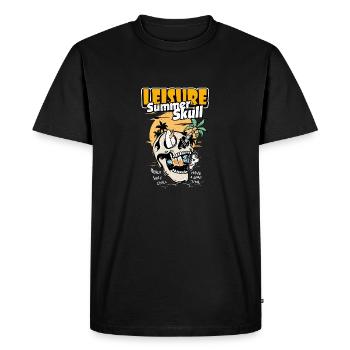 Leisure Summer Skull - Men's Premium Organic T-Shirt - black - Front - Nico (187cm)
