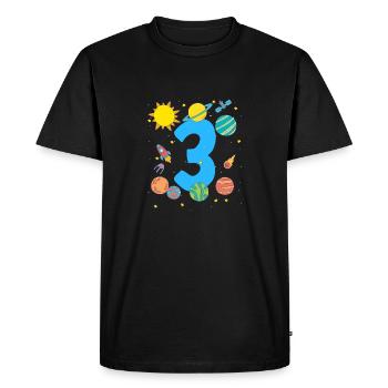 Space Adventure for Birthday Girl - Men's Premium Organic T-Shirt - black - Front - Nico (187cm)