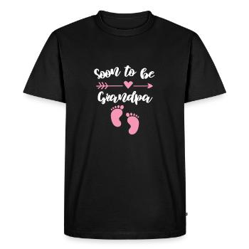 Bientôt grand-mère disant grand-mère design - T-shirt Premium bio Homme - noir - Devant - Nico (187cm)