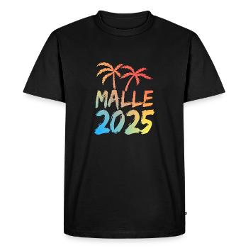 Malle 2025 Mallorca Party Holidays - Men's Premium Organic T-Shirt - black - Front - Nico (187cm)