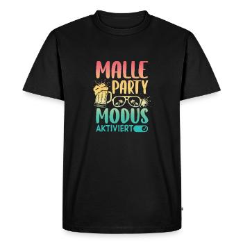 Mode Malle Party activé - T-shirt Premium bio Homme - noir - Devant - Nico (187cm)