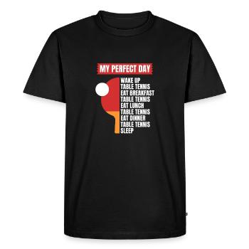 Table Tennis Design Table Tennis Fun - Men's Premium Organic T-Shirt - black - Front - Nico (187cm)