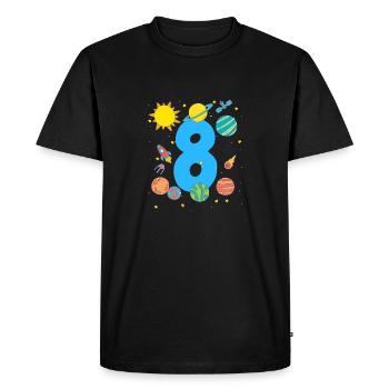 Space Adventure Eight - Men's Premium Organic T-Shirt - black - Front - Nico (187cm)