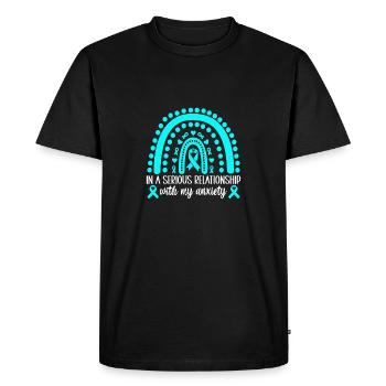 Trouble anxieux Trouble anxieux - T-shirt Premium bio Homme - noir - Devant - Nico (187cm)