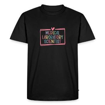 Medical Laboratory Scientist Funny Lab Medical - Men's Premium Organic T-Shirt - black - Front - Nico (187cm)