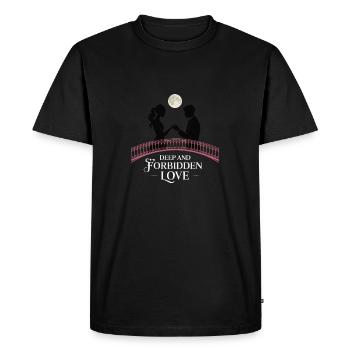 AMOUR INTERDIT - T-shirt Premium bio Homme - noir - Devant - Nico (187cm)