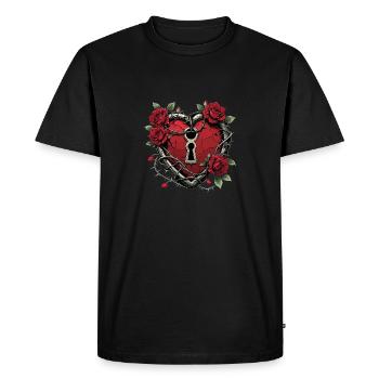 Dark Romance Booktok - Men's Premium Organic T-Shirt - black - Front - Nico (187cm)