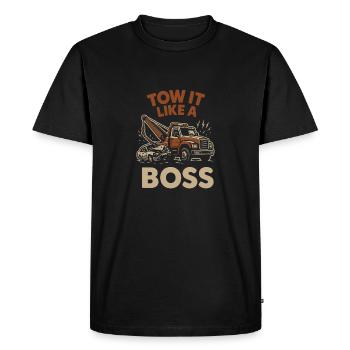Tow Truck Pride Diesel Life - Men's Premium Organic T-Shirt - black - Front - Nico (187cm)
