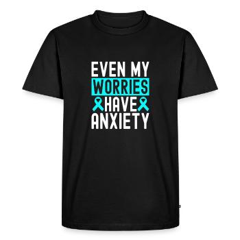 Anxiety disorder Anxiety disorder - Men's Premium Organic T-Shirt - black - Front - Nico (187cm)