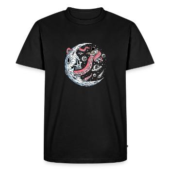 Bataille spatiale avec des tentacules extraterrestres - T-shirt Premium bio Homme - noir - Devant - Nico (187cm)