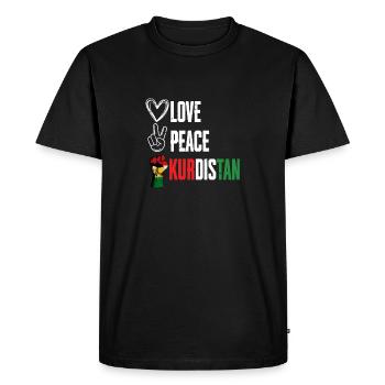 Kurdes Kurdes Amour de la Paix Kurdistan - T-shirt Premium bio Homme - noir - Devant - Nico (187cm)