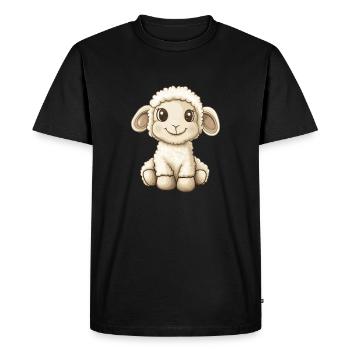 little sheep - Men's Premium Organic T-Shirt - black - Front - Nico (187cm)