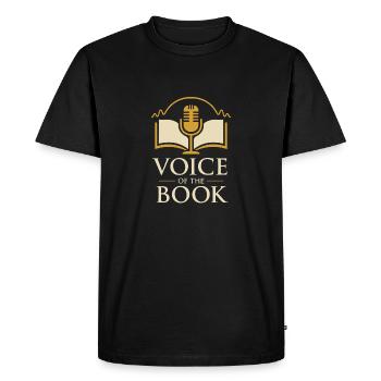Le livre audio Narration Club Conteur audio - T-shirt Premium bio Homme - noir - Devant - Nico (187cm)