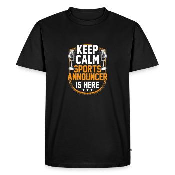 Annonceur sportif drôle - T-shirt Premium bio Homme - noir - Devant - Nico (187cm)
