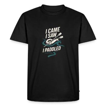 Aventure en eau vive Rafting Équipage Plein air - T-shirt Premium bio Homme - noir - Devant - Nico (187cm)