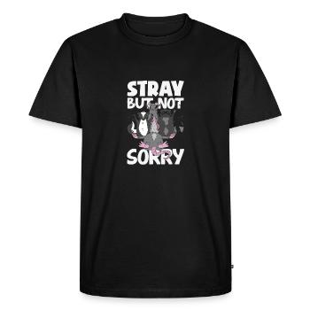 Soutenez les chats des rues locaux - T-shirt Premium bio Homme - noir - Devant - Nico (187cm)