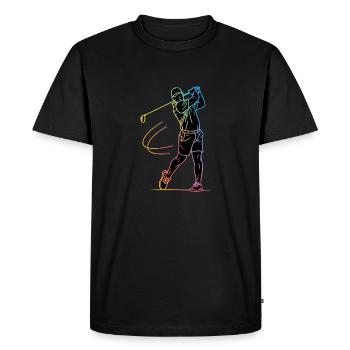 Golfer Silhouette Golf - Men's Premium Organic T-Shirt - black - Front - Nico (187cm)