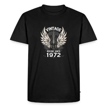 Vintage Rockin' depuis 1972 – 53 ans de pure - T-shirt Premium bio Homme - noir - Devant - Nico (187cm)
