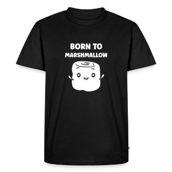 marshmallow - T-shirt Premium bio Homme - noir - Devant - Nico (187cm)