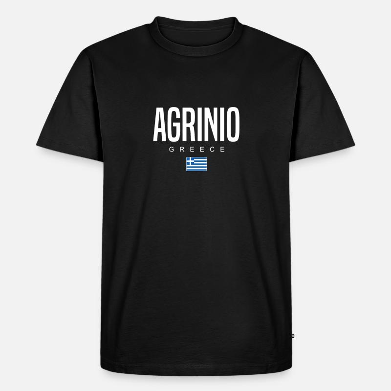 Agrinio, Grèce - T-shirt Premium bio Homme - noir