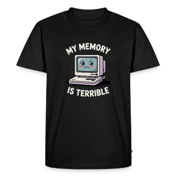 My Memory Is Terrible Funny Computer Funny Coding - Men's Premium Organic T-Shirt - black - Front - Nico (187cm)