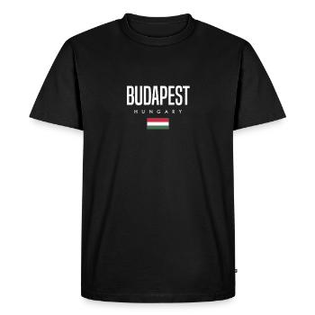 Budapest Hungary - Men's Premium Organic T-Shirt - black - Front - Nico (187cm)