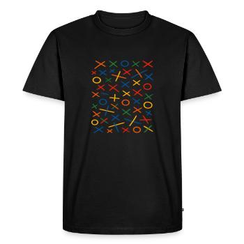 Geometric Pattern Design - Men's Premium Organic T-Shirt - black - Front - Nico (187cm)