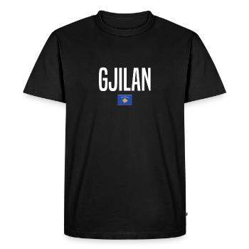 Gjilan, Kosovo - T-shirt Premium bio Homme - noir - Devant - Nico (187cm)
