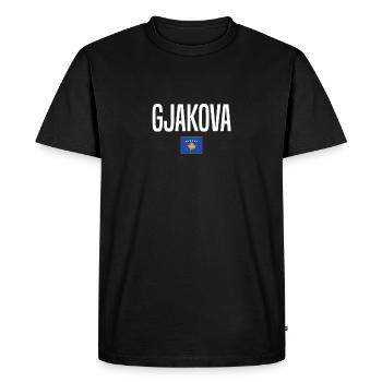 Gjakova, Kosovo - T-shirt Premium bio Homme - noir - Devant - Nico (187cm)