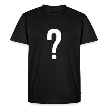 Question Mark Symbol Punctuation - Men's Premium Organic T-Shirt - black - Front - Nico (187cm)