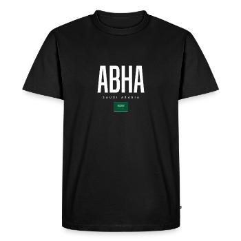 Abha, Arabie saoudite - T-shirt Premium bio Homme - noir - Devant - Nico (187cm)