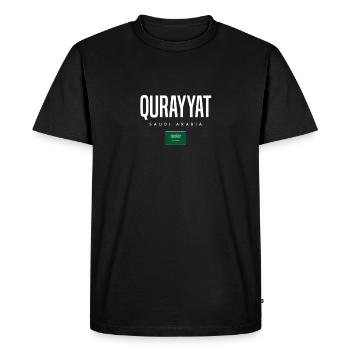 Qurayyat, Arabie saoudite - T-shirt Premium bio Homme - noir - Devant - Nico (187cm)