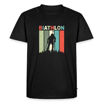 Biathlon Gift Biathletes Sports - Men's Premium Organic T-Shirt - black - Front - Nico (187cm)