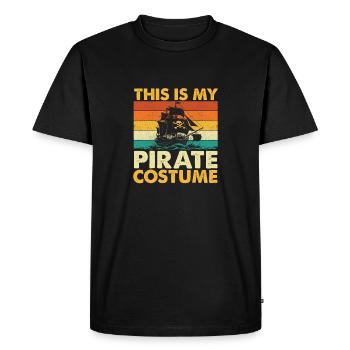 C’est mon costume de pirate Boucanier Flibustier - T-shirt Premium bio Homme - noir - Devant - Nico (187cm)
