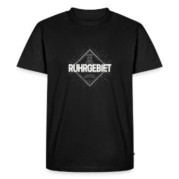 Ruhr Area Germany Retro Coal Mine Vintage Holiday - Men's Premium Organic T-Shirt - black - Front - Nico (187cm)
