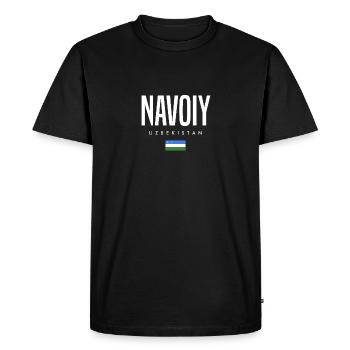 Navoiy, Ouzbékistan - T-shirt Premium bio Homme - noir - Devant - Nico (187cm)