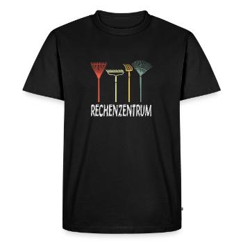 Rechenzentrum Gärtner Nerd Computer Spruch Garten - Männer Premium Bio T-Shirt - Schwarz - Vorne - Nico (187cm)