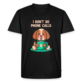 I don't do a telephone introvert Che - Men's Premium Organic T-Shirt - black - Front - Nico (187cm)