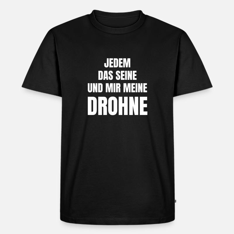 Drohne als Hobby oder Beruf. - Männer Premium Bio T-Shirt - Schwarz