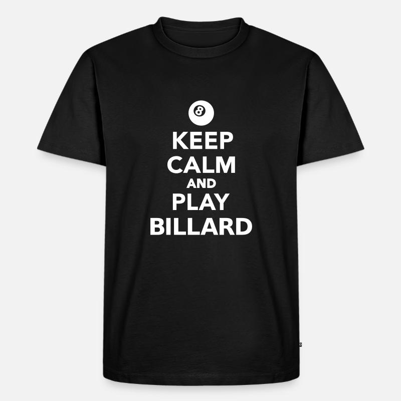 Billard - Männer Premium Bio T-Shirt - Schwarz
