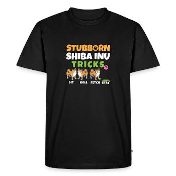 Stubborn Shiba Inu Tricks I Dog Lover I Shiba - T-shirt Premium bio Homme - noir - Devant - Nico (187cm)