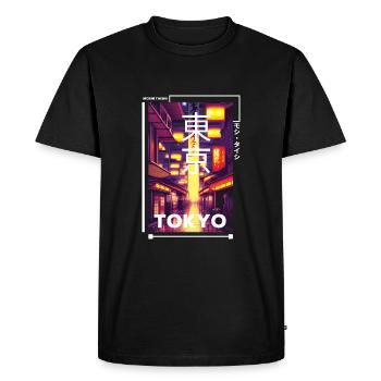 Esthétique streetwear japonaise - T-shirt Premium bio Homme - noir - Devant - Nico (187cm)