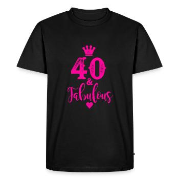 40 ans 40 ans Drôle de sort - T-shirt Premium bio Homme - noir - Devant - Nico (187cm)