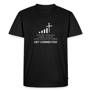 Prêtre catholique | Drôle de cadeau | - T-shirt Premium bio Homme - noir - Devant - Nico (187cm)