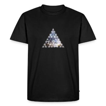 Illuminati Pyramide oeil univers Alien Nerd pc - T-shirt Premium bio Homme - noir - Devant - Nico (187cm)