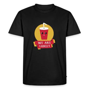COLA - NOUS SOMMES LA FAMILLE - T-shirt Premium bio Homme - noir - Devant - Nico (187cm)