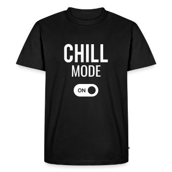 CHILL Mode ON - the ideal gift - Men's Premium Organic T-Shirt - black - Front - Nico (187cm)