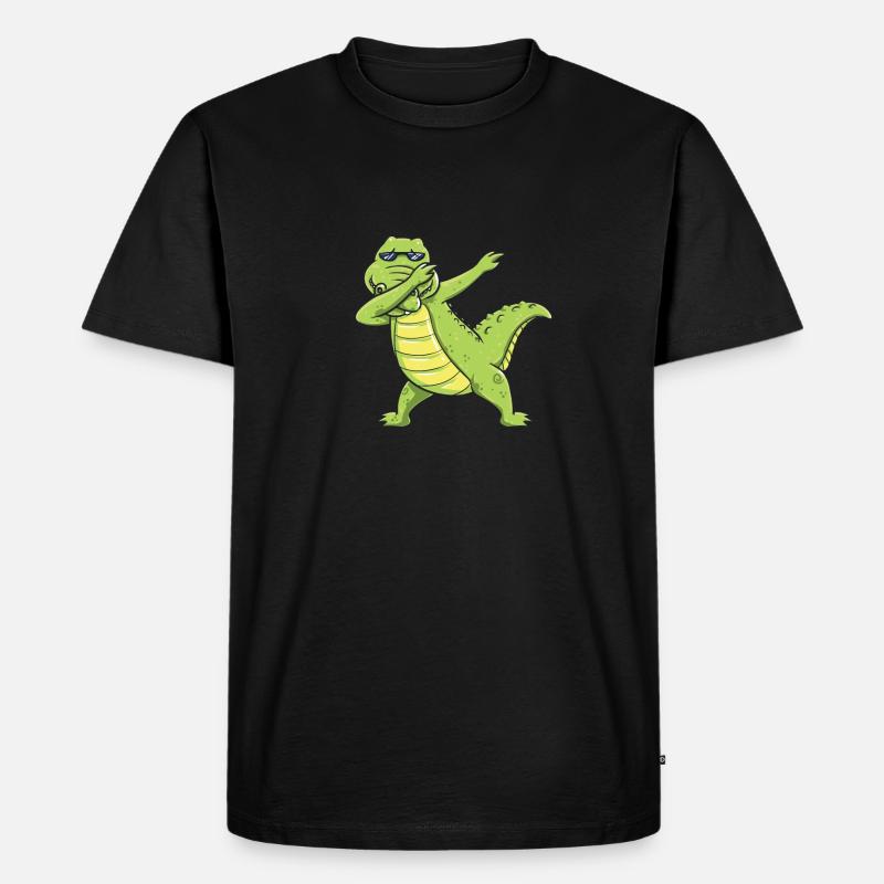 Dabbing Dab Tanz Krokodil Geschenk Geburtstag Kind - Männer Premium Bio T-Shirt - Schwarz